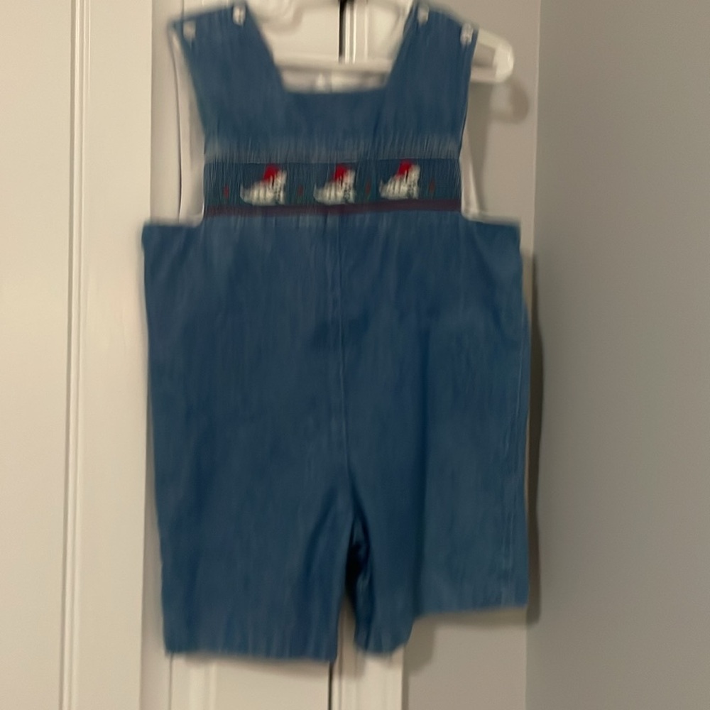 Rags Land Blue Denim Kids Overalls with Dalmatian Design - Picture 3 of 9